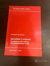 Libro "Ascoltare il minore" Annamaria Dell'Antonio