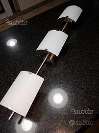 Lampadario acciaio satinato
