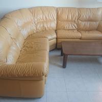 Divano angolare in vera Pelle