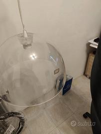 Lampadario in vetro resina resistente