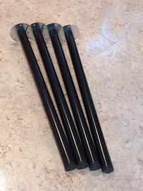 4 gambe tavolo nuove in acciaio nero