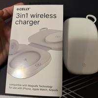 CELLY 3in1 wireless charger come nuovo