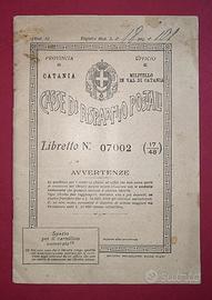 Casse di risparmio postali libretto del 1931