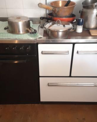 Cucina economica a legna e a gas
