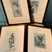 4 opere grafiche Giovanni Fattori prezzo x1
