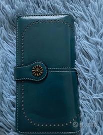 Portafoglio grande scomparti carte monete