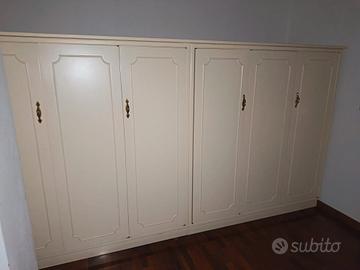 armadio colore panna laccato 