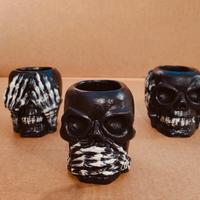 Portacandele artigianali. Set da 3, pezzi unici!