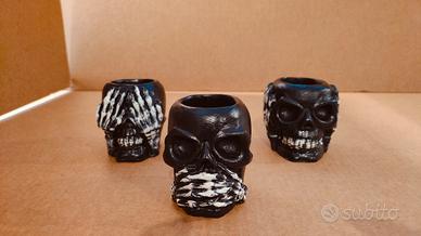 Portacandele artigianali. Set da 3, pezzi unici!