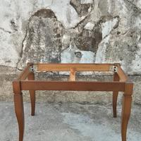 Tavolo Scavolini in vero marmo con base in legno 