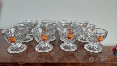 12 coppe in cristallo Anna Hütte 24% PbO – nuove