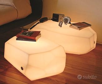 Pouf tavolino luminoso Meteor by Serralunga