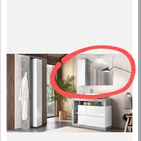 SPECCHIERA+MOBILETTO+LUCE LED SPECCHIO 