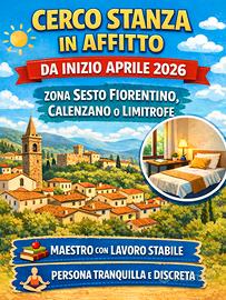 Stanza pochi mesi dal 7 Aprile per docente a Sesto