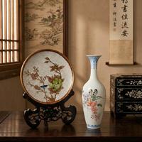 Arte cinese: Vaso Eggshell + piatto Cloisonnè