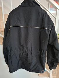 Giubbotto  moto nero imbottitura piuma estraibile
