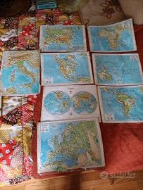 Cartine geografiche in rilievo bifacciali