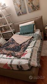 Letto contenitore in ecopelle