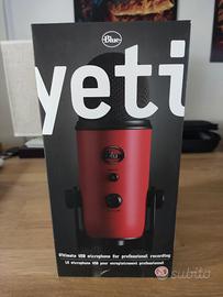 (Blue) Microfono Rosso Yeti Professionale USB