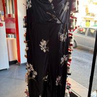 Vestito nero con fiori – taglia XXL, nuovo
