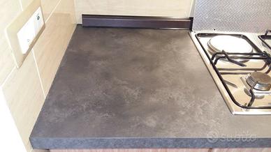 top cucina grigio nuovo 63×141×4