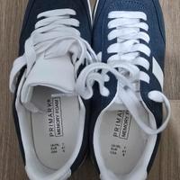 scarpe sneakers blu e bianche