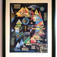 Litografia  Umberto Zanetti 'Omaggio a Kandinsky'