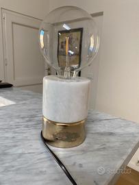 Lampada design base marmo