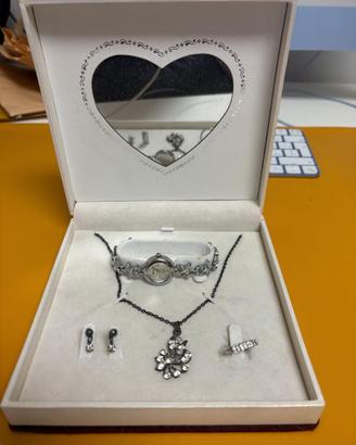 Set Vintage "Fancy"-Orologio e Gioielli con Strass