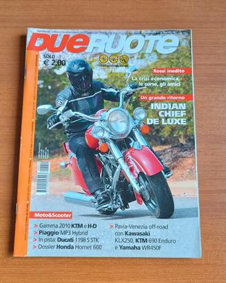 Indian chief de luxe rivista dueruote 2009 honda h