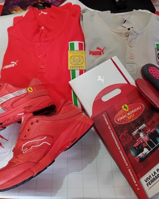 Lotto memorabilia ferrari polo pilota e kit Mugell