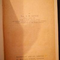First Edition: "Reminiscences" by Rev. A.H. Sayce