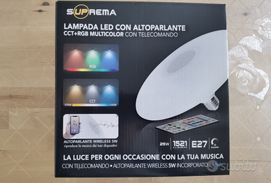 Lampada led rgb multicolore con altoparlante