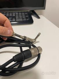 Cavo 1 metro audio PROEL Jack 90° e XLR femmina