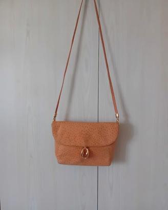borsa a tracolla in struzzo mazzini