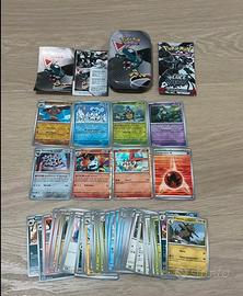 Lotto di 334 carte pokemon + mini tin