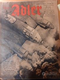 militaria 3 numeri autentici  rivista adler  1940