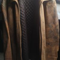 giacca in pelle marrone made in Italy 