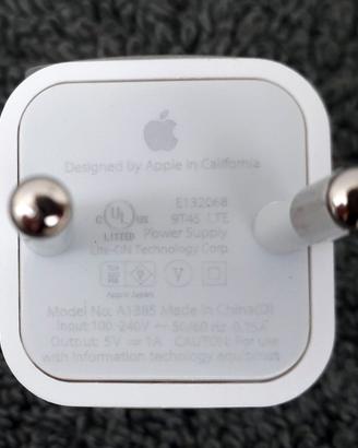 ALIMENTATORE CARICABATTERIA USB ORIGINALE APPLE 5W