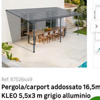 pergola tettoia addossata 