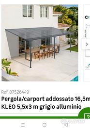pergola tettoia addossata 