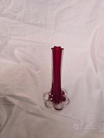 vaso fiori in vetro di murano 