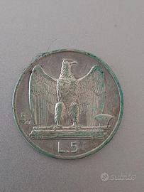 MONETA LIRE 5 DEL 1927!!!