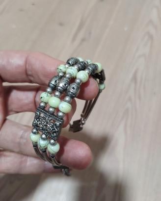 Bracciale Etnico Tunisino - Turchese e Argento