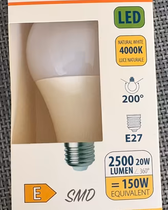 Lampadina Velamp E27 20W 4000k 2500lm (Nuovo)