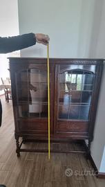 Vetrina Vintage Inizio '900 con Vetri Piombati