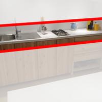 TOP CUCINA BIANCO 242 x 63cm SP. 4cm