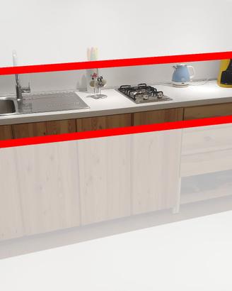 TOP CUCINA BIANCO 242 x 63cm SP. 4cm