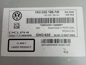stereo originale vw