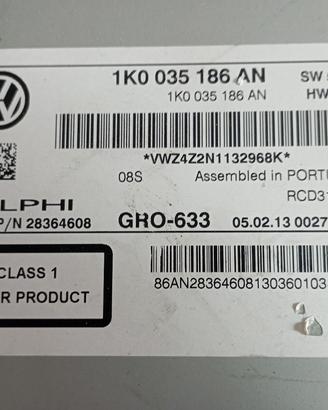 stereo originale vw